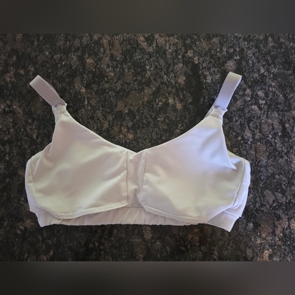 Ollie Gray Sz Lg Pumping Nursing Bra Light Gray